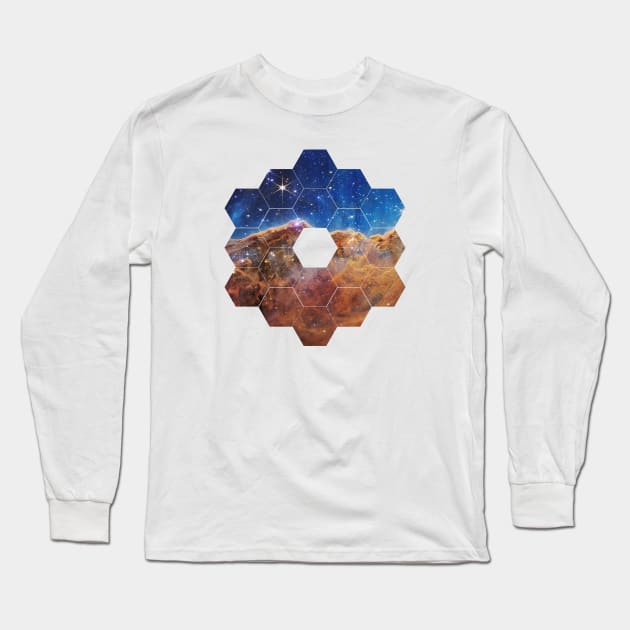 Cosmic Cliffs, Carina Nebula, NGC 3324 (James Webb/JWST) Long Sleeve T-Shirt by Synthwave1950